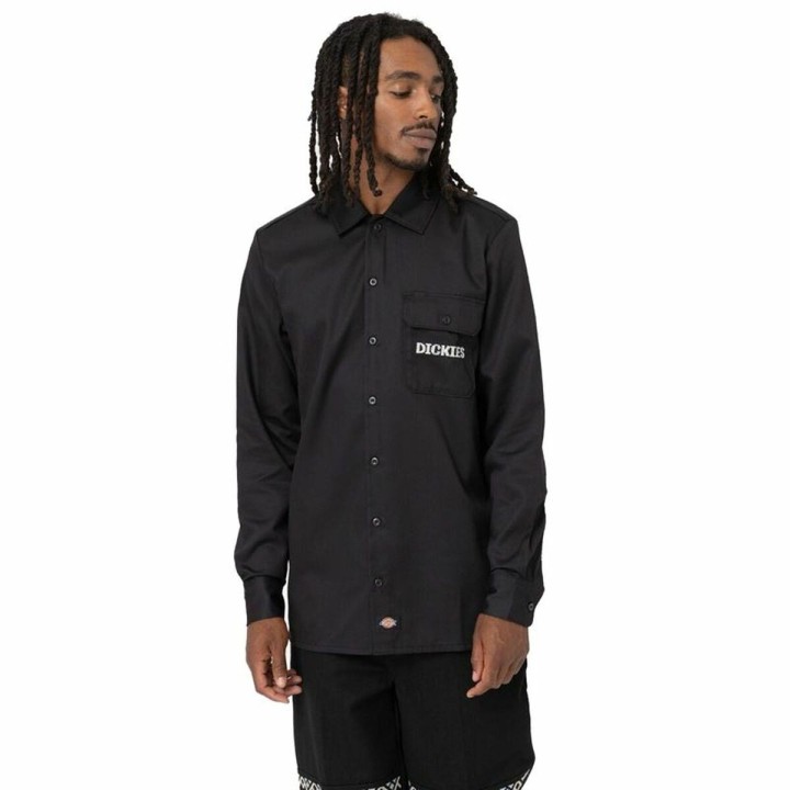 Langærmet Trøje til Mænd Dickies Wichita Sort