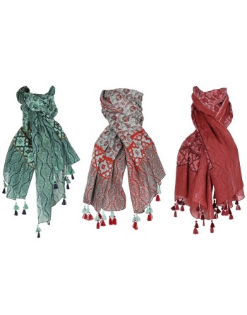 Fazzoletto Home ESPRIT Rosso Verde (3 Unità)