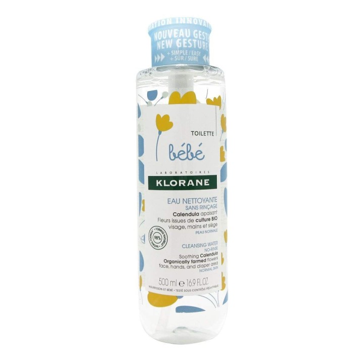 Rensevand uden vask til baby Klorane Baby 500 ml