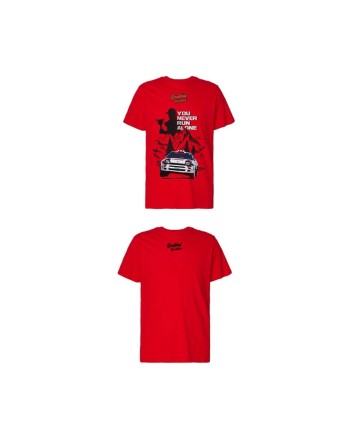 Camiseta de Manga Corta Hombre RADIKAL YOU NEVER RUN ALONE Rojo XXL