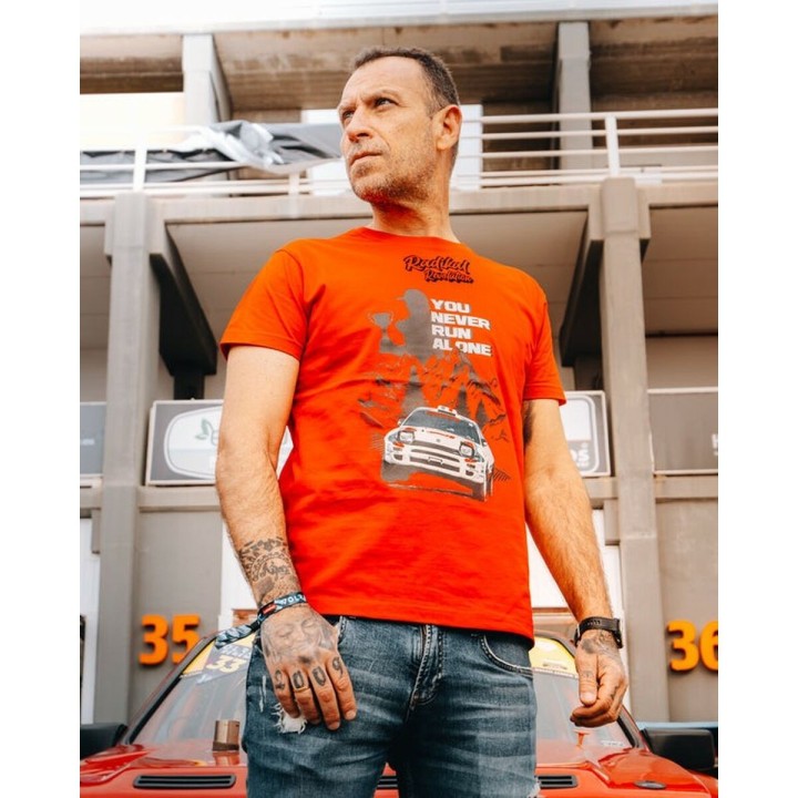 Maglia a Maniche Corte Uomo RADIKAL YOU NEVER RUN ALONE Rosso XXL