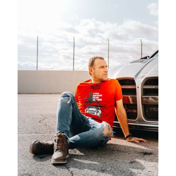 Maglia a Maniche Corte Uomo RADIKAL YOU NEVER RUN ALONE Rosso XXXL