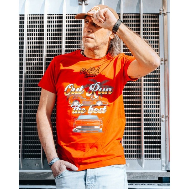 Maglia a Maniche Corte Uomo RADIKAL OUT RUN Rosso S