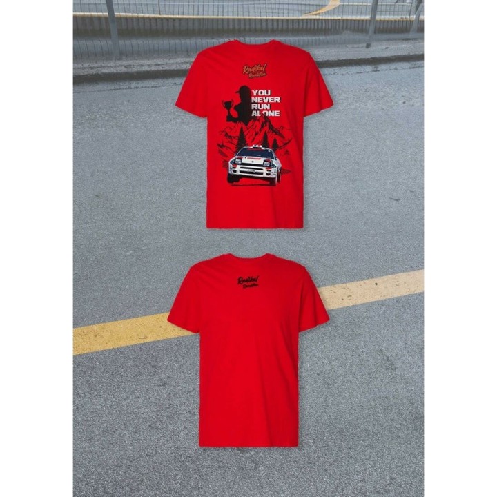 Maglia a Maniche Corte Uomo RADIKAL YOU NEVER RUN ALONE Rosso XL