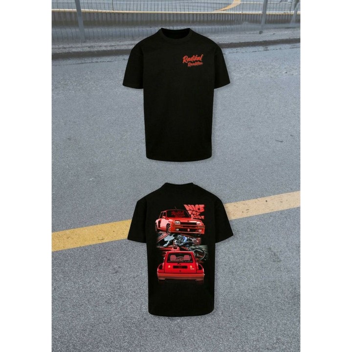 Herren Kurzarm-T-Shirt RADIKAL NICE FAT ASS Schwarz XXL