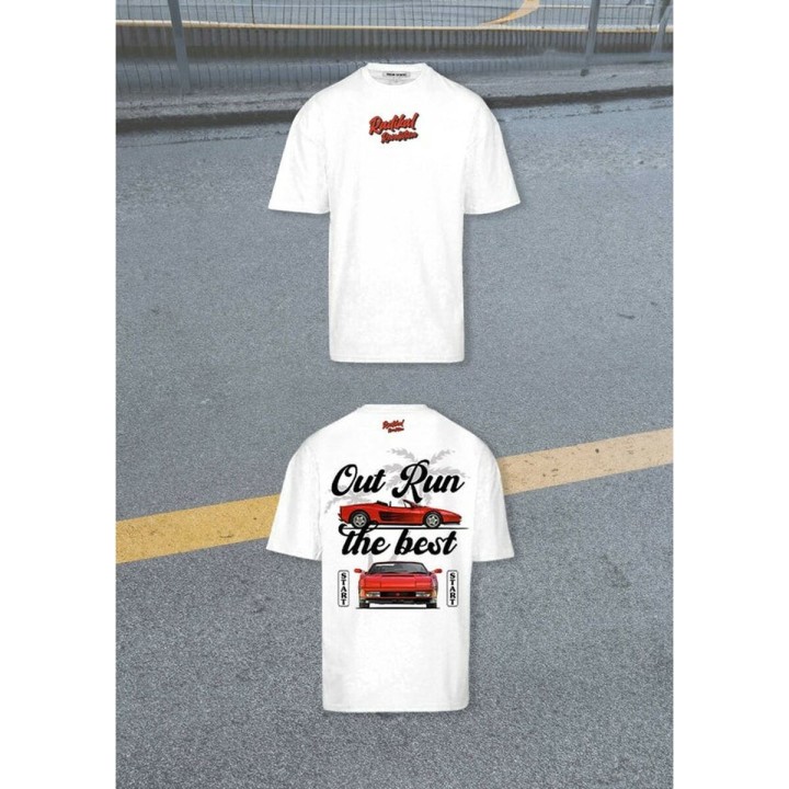 Maglia a Maniche Corte Uomo RADIKAL OUT RUN Bianco M