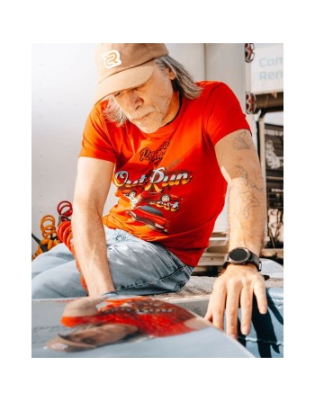 Camiseta de Manga Corta Hombre RADIKAL OUT RUN Rojo XL