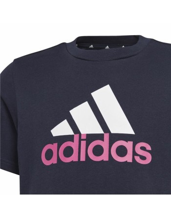 Maglia a Maniche Corte per Bambini Adidas Essentials Blu scuro