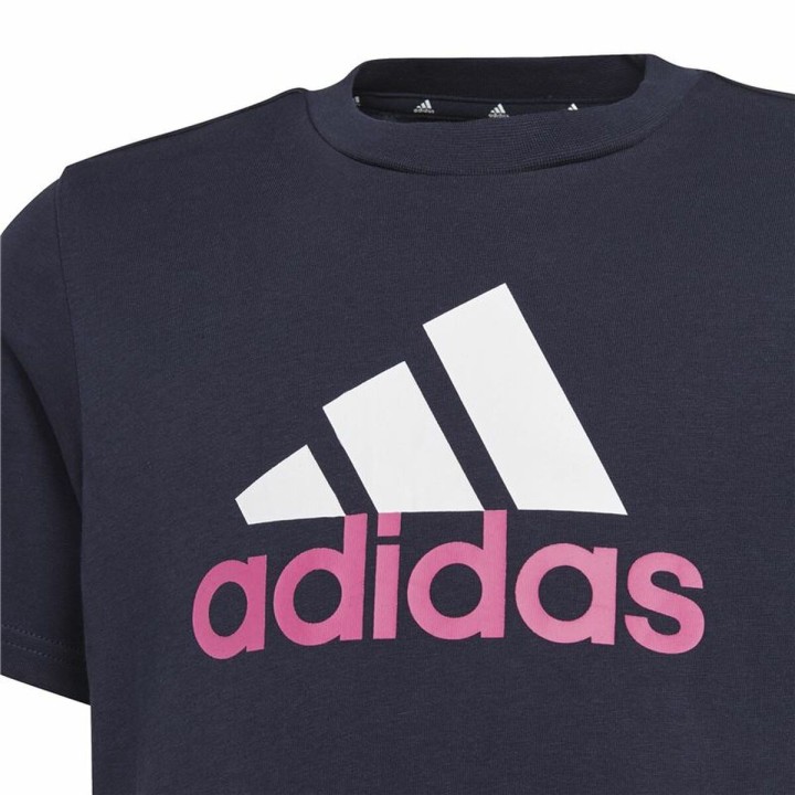 Børne Kortærmet T-shirt Adidas Essentials Mørkeblå
