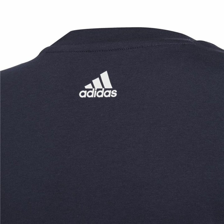 Børne Kortærmet T-shirt Adidas Essentials Mørkeblå