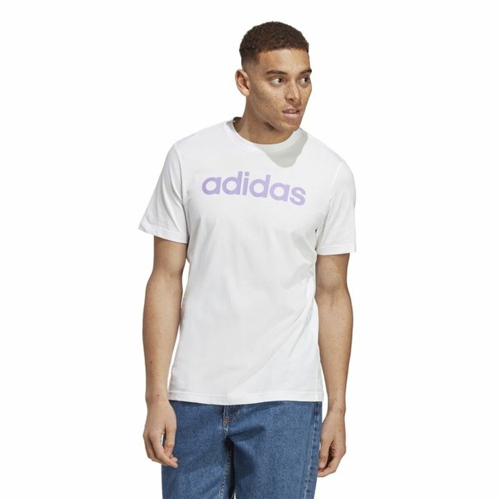 Kortærmet T-shirt til Mænd Adidas Essentials Hvid