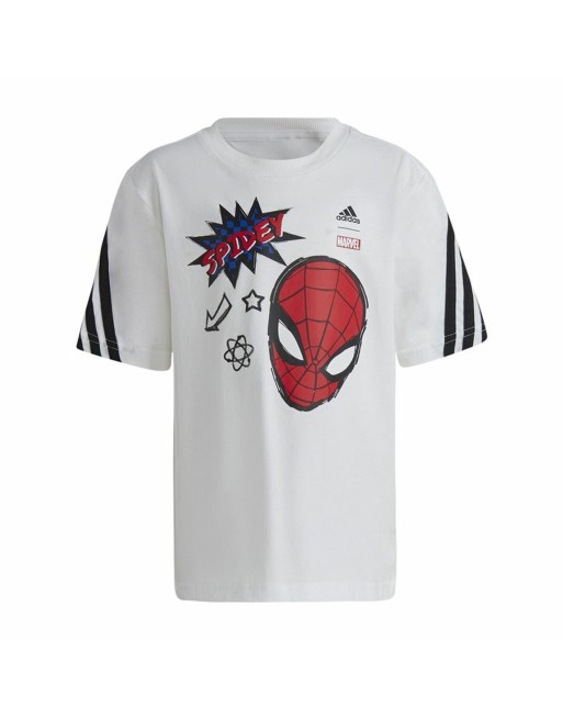 Maglia a Maniche Corte per Bambini Adidas Spider-Man Bianco