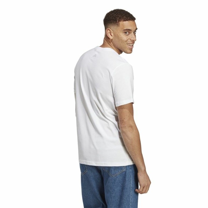 Kortærmet T-shirt til Mænd Adidas Essentials Hvid