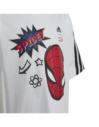 Maglia a Maniche Corte per Bambini Adidas Spider-Man Bianco