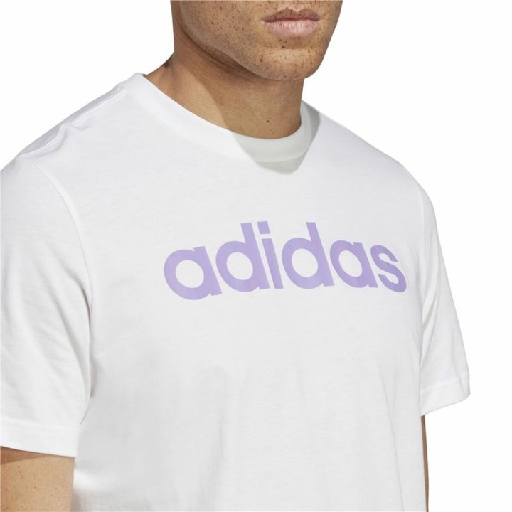 Kortærmet T-shirt til Mænd Adidas Essentials Hvid