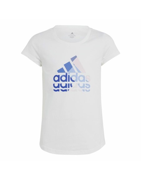 Child's Short Sleeve T-Shirt Adidas Graphic White