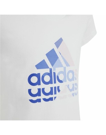 Child's Short Sleeve T-Shirt Adidas Graphic White
