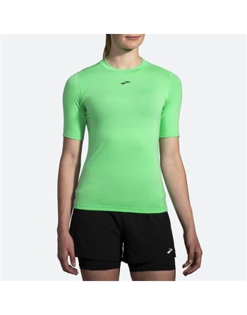Maglia a Maniche Corte Donna Brooks High Point Verde