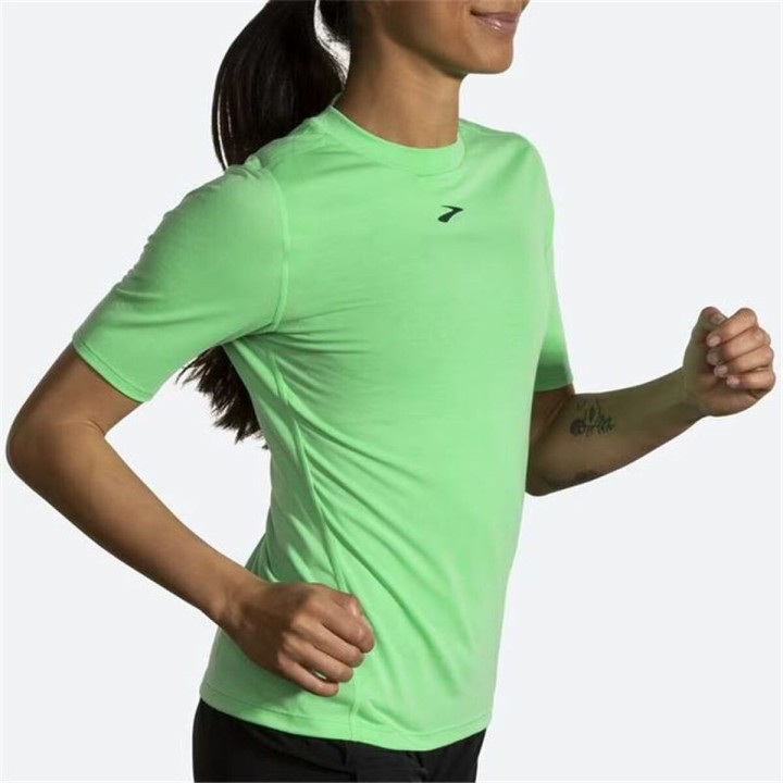 Maglia a Maniche Corte Donna Brooks High Point Verde