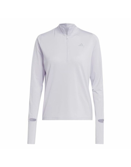 Maglia a maniche lunghe da donna Adidas Fast 1/2 Zip Lilla Lavanda
