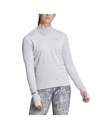 Camiseta de Manga Larga de Mujer Adidas Fast 1/2 Zip Lila Lavanda