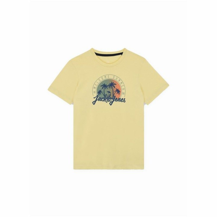 Maglia a Maniche Corte per Bambini Jack & Jones Jjsummer Smu Vibe Tee Giallo
