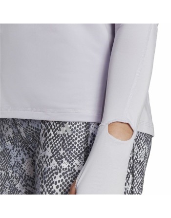 Camiseta de Manga Larga de Mujer Adidas Fast 1/2 Zip Lila Lavanda