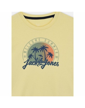 Maglia a Maniche Corte per Bambini Jack & Jones Jjsummer Smu Vibe Tee Giallo