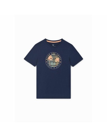 Maglia a Maniche Corte per Bambini Jack & Jones Jjsummer Smu Vibe Tee Blu Marino
