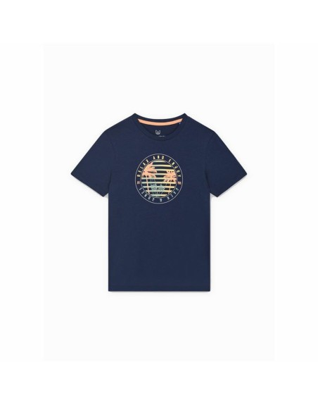 Maglia a Maniche Corte per Bambini Jack & Jones Jjsummer Smu Vibe Tee Blu Marino