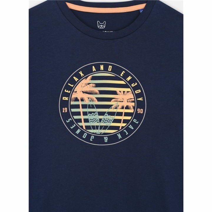 Maglia a Maniche Corte per Bambini Jack & Jones Jjsummer Smu Vibe Tee Blu Marino