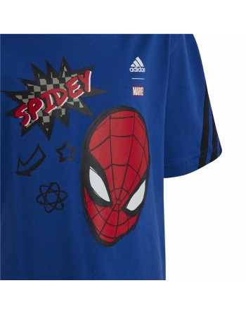 Maglia a Maniche Corte per Bambini Adidas Spider-Man Azzurro