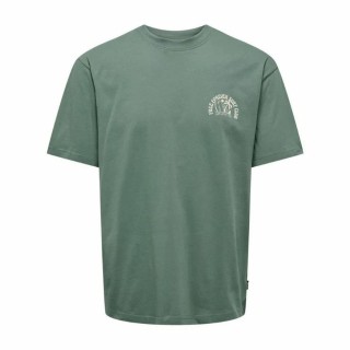 Kortærmet T-shirt til Mænd Only & Sons Onskylan Rlx Icon Mørk grøn