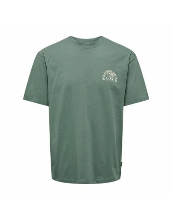 Camiseta de Manga Corta Hombre Only & Sons Onskylan Rlx Icon Verde oscuro