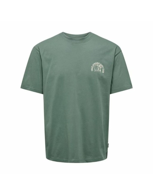 Herren Kurzarm-T-Shirt Only & Sons Onskylan Rlx Icon Dunkelgrün