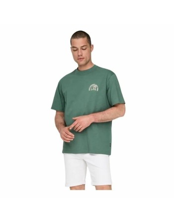 Herren Kurzarm-T-Shirt Only & Sons Onskylan Rlx Icon Dunkelgrün