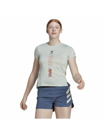 Maglia a Maniche Corte Donna Adidas Agravic Bianco Caldo