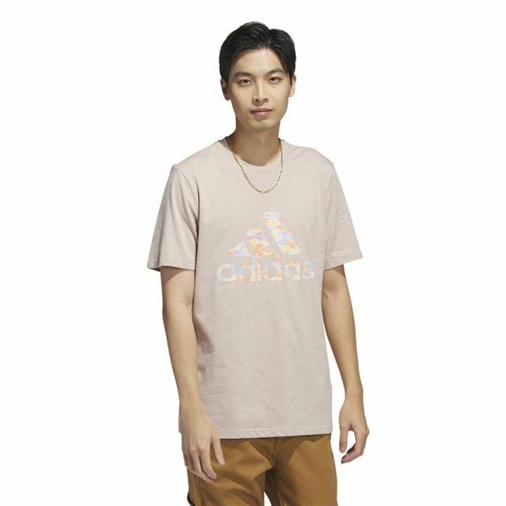 Kortærmet T-shirt til Mænd Adidas Beige Camouflage