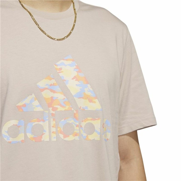 Kortærmet T-shirt til Mænd Adidas Beige Camouflage