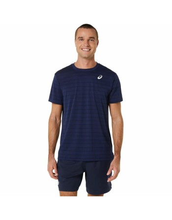 Men’s Short Sleeve T-Shirt Asics Court Navy Blue Tennis