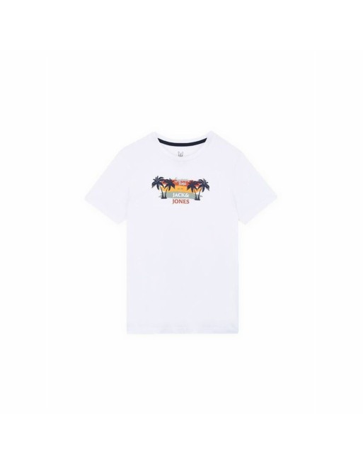 Kurzarm-T-Shirt für Kinder Jack & Jones Jjsummer Smu Vibe Tee Weiß