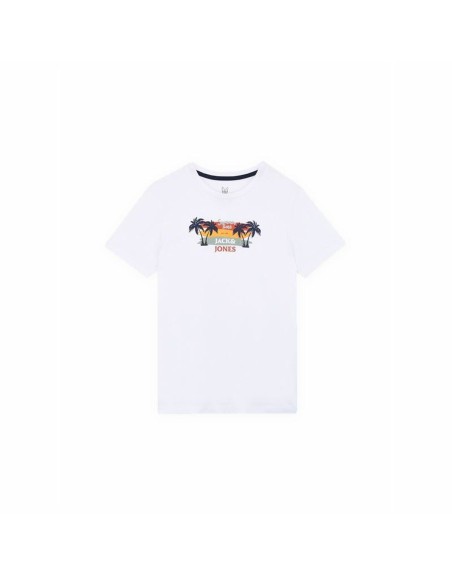 Child's Short Sleeve T-Shirt Jack & Jones Jjsummer Smu Vibe Tee White