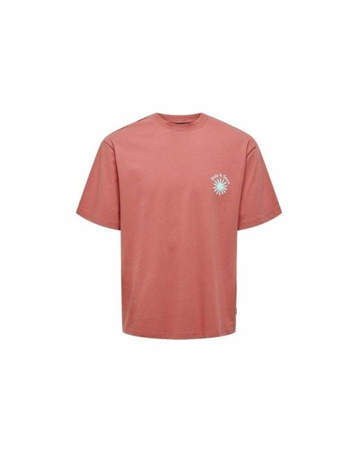 Herren Kurzarm-T-Shirt Only & Sons Onskasen Rlx Lachsfarben