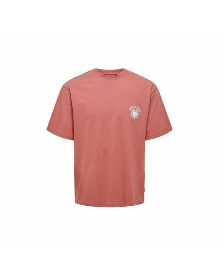 Herren Kurzarm-T-Shirt Only & Sons Onskasen Rlx Lachsfarben