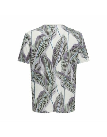 Men’s Short Sleeve T-Shirt Only & Sons Onskobe Reg Banana Leaf Blue White