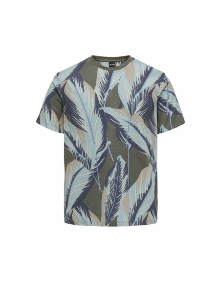 Men’s Short Sleeve T-Shirt Only & Sons Onskobe Reg Banana Leaf Olive