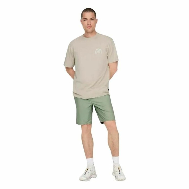 Kortærmet T-shirt til Mænd Only & Sons Onskylan Rlx Icon Varm hvid