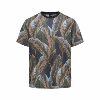 Maglia a Maniche Corte Uomo Only & Sons Onskobe Reg Banana Leaf Nero