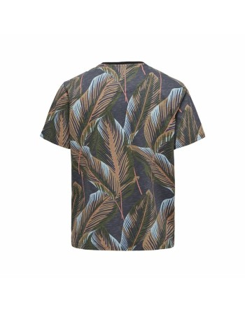 Men’s Short Sleeve T-Shirt Only & Sons Onskobe Reg Banana Leaf Black
