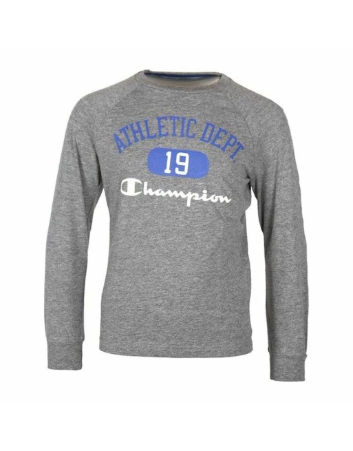 Langærmet T-shirt til Børn Champion Lysegrå